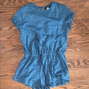 Blue striped BDG romper